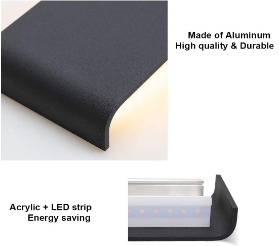 Aplique lineal interior 19w doble luz