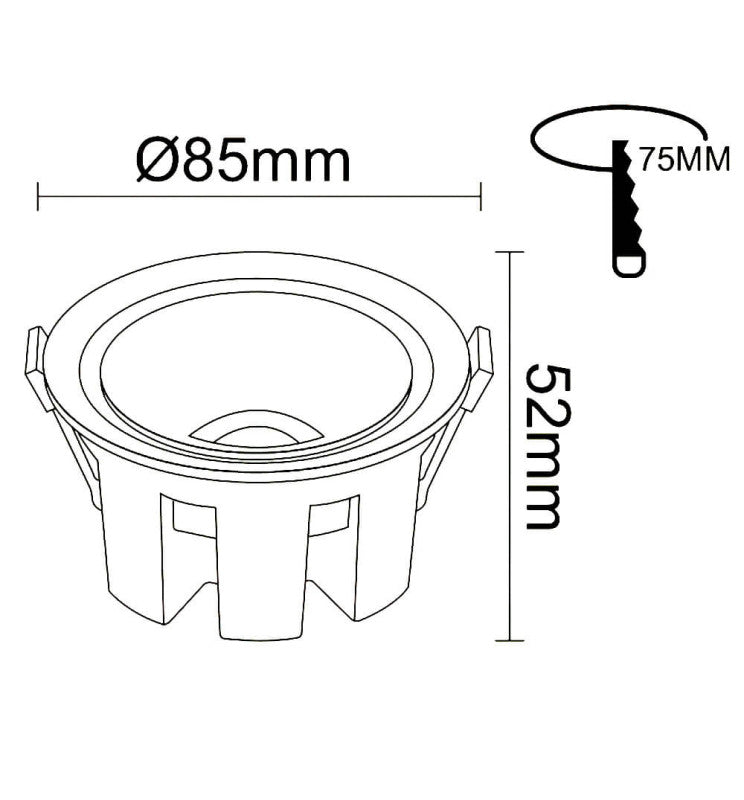 Foco Spot LED Empotrable 6W/9W/12W | Ángulo 24° | 600-900-1200lm | Regulable 230V