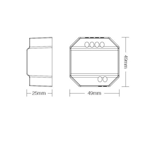 Regulador tipo pastilla a 220v con mando a distancia para tiras de led, neon, monocolores. Permite encender, apagar y ajustar la intensidad de la luz. Necesita una carga mínima de 150w y una máxima de 300w.