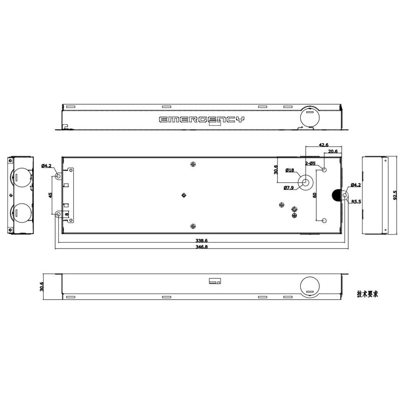 Kit Emergencia LED 5-50W Batería Litio - Driver Conversión Profesional