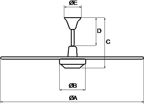Ventilador de techo Ø 140cm palas metálicas Soler & Palau
