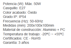 Aplic exterior òxid corten