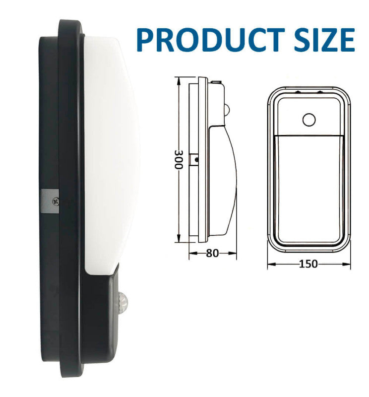 Aplic LED 20W Sensor Moviment PIR - CCT Seleccionable - IP65 Interior/Exterior