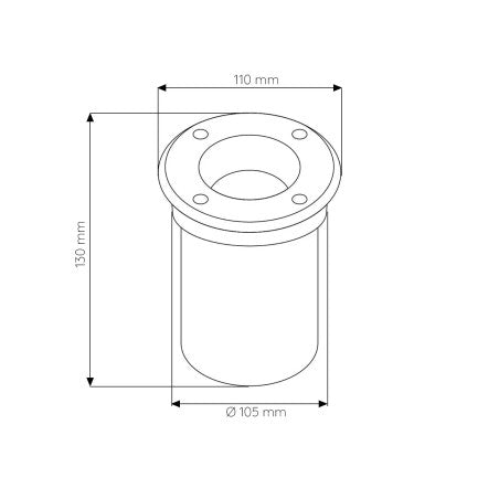 Foco Empotrable Suelo Inox GU10 IP67 - Luminaria Exterior para Jardín