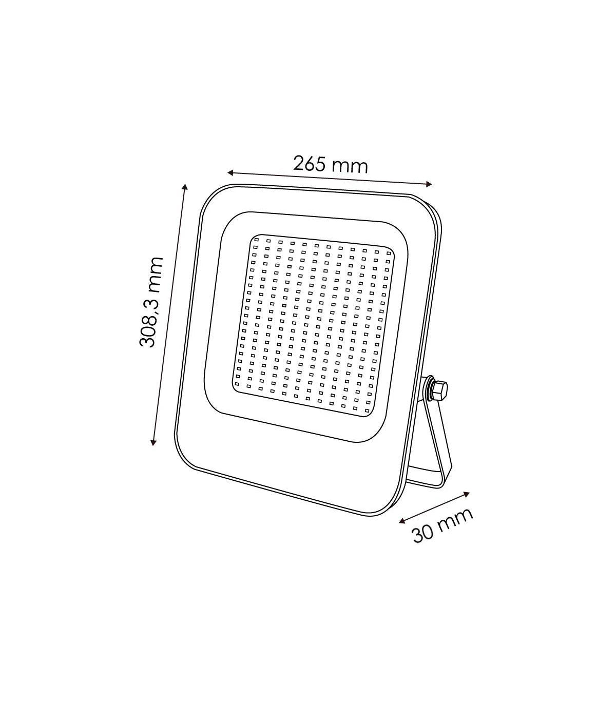 Foco Proyector LED NEW PRO de 200W es una solución potente y eficiente para la iluminación de exteriores. Con una carcasa gris de aluminio y un difusor de vidrio glaseado para evitar deslumbramientos, este proyector proporciona una iluminación de alta calidad con un ángulo luminoso de 110º.
Incluye un chip LED OSRAM SMD 2835 de alto brillo y rendimiento de 130Lm/W, lo que garantiza una excelente eficiencia lumínica.