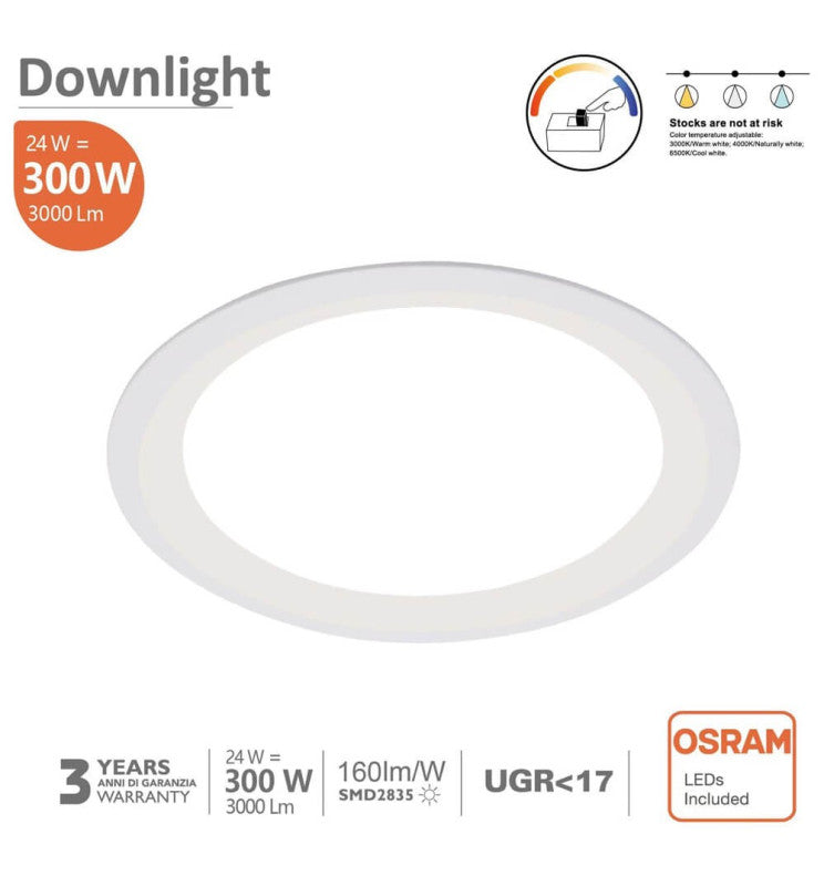 Downlight professional UGR17 24w Osram
