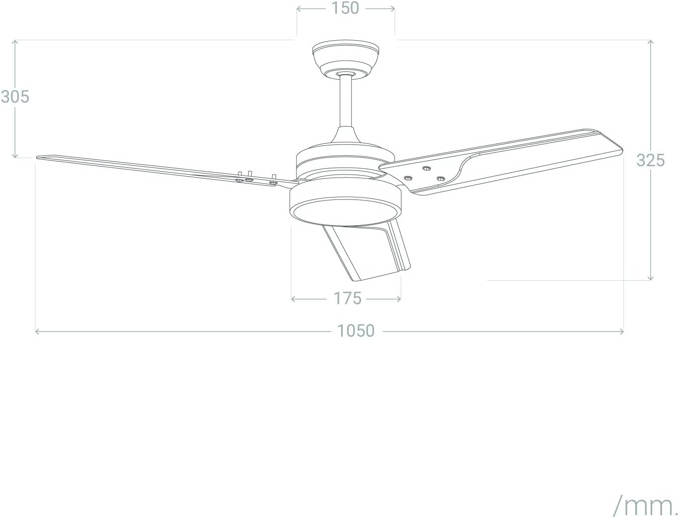 Ventilador techo exterior con y sin luz