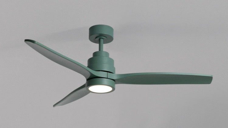 Ventilador de Techo verde con Luz LED - Motor DC Interior - exterior