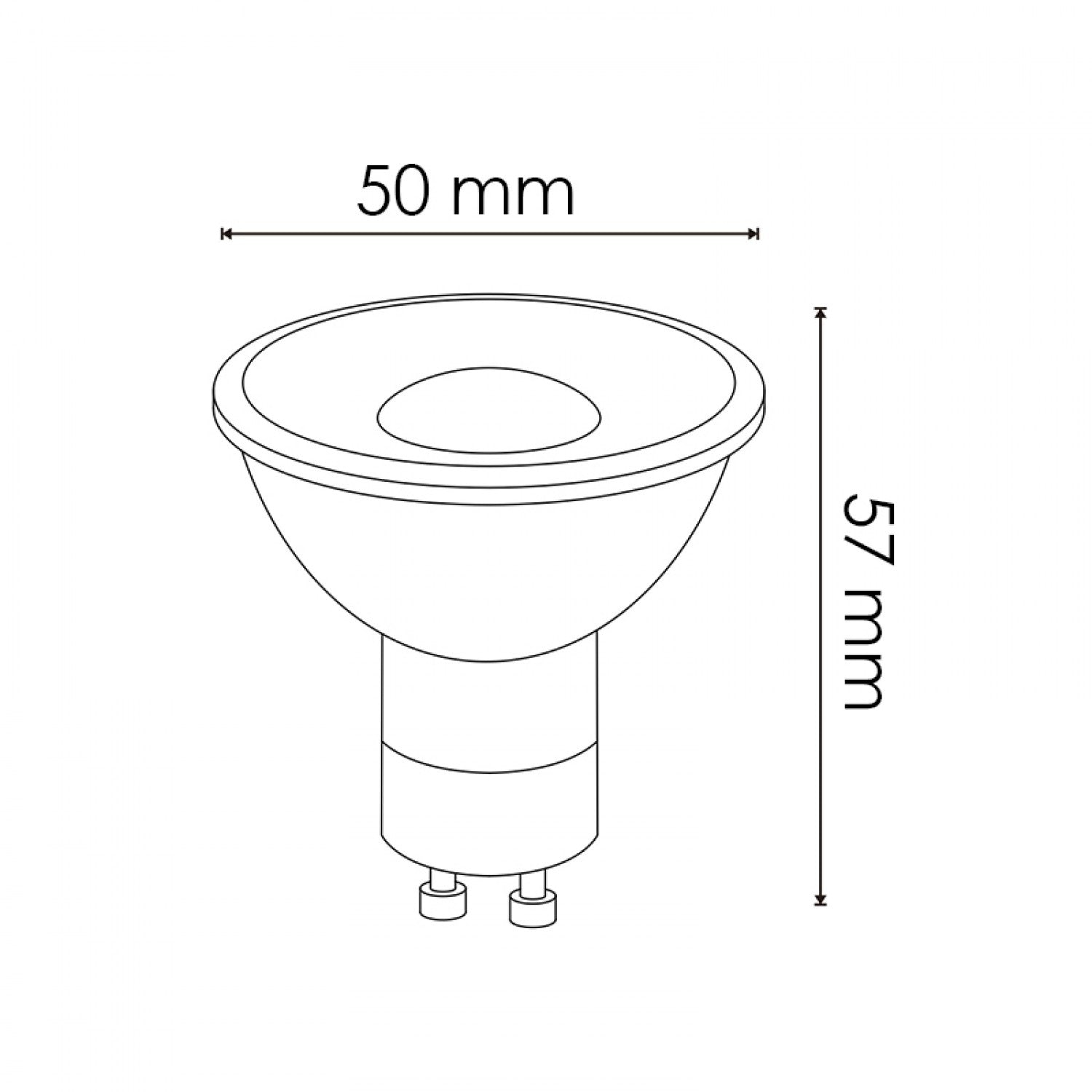 bombilla LED GU10 Glass 7W. A pesar de su bajo consumo energético, esta bombilla proporciona una luminosidad de 540 Lm,