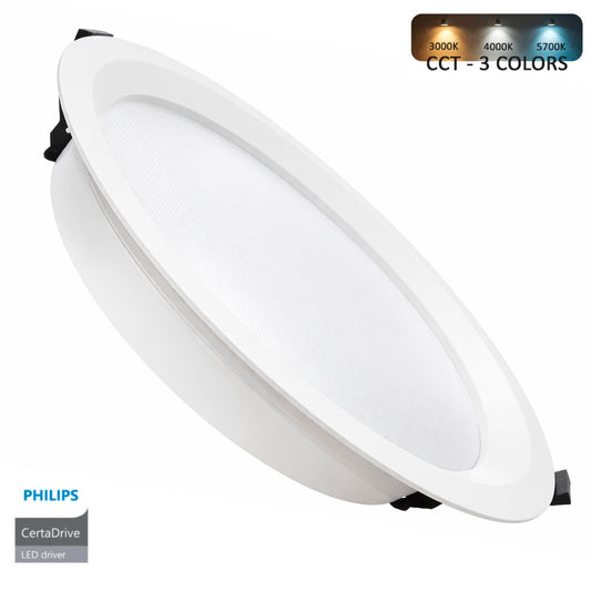 Downlight LED Encastrable 40W Philips | CCT Seleccionable | UGR17 | IP54