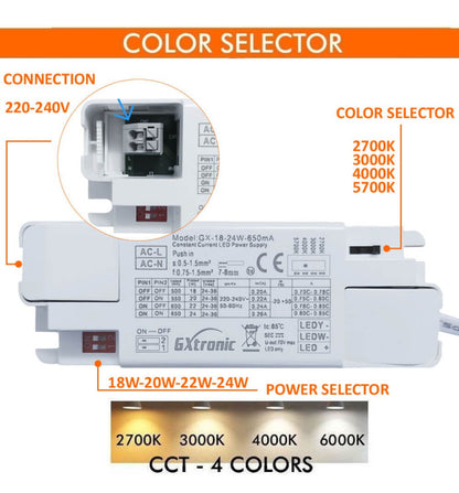 Downlight LED Empotrable 24W Osram | UGR17 | 2400 lm | CCT Seleccionable