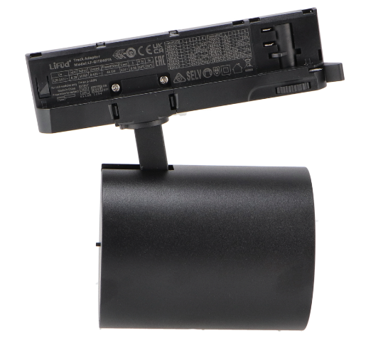  Foco LED para Carril Negro 30W Trifásico No Flicker de alto rendimiento con un diseño elegante y moderno. Con unas dimensiones de 160 mm de largo, 90 mm de ancho y 170 mm de alto, este foco es ideal para una instalación versátil en diversos entornos. Su potencia de 30w proporciona una luminosidad de 3200 lúmenes,. Equipado con tecnología Bridgelux, garantiza una alta calidad lumínica con un índice de reproducción cromática (CRI) de 80 y con un ángulo de apertura de 36º grados. 