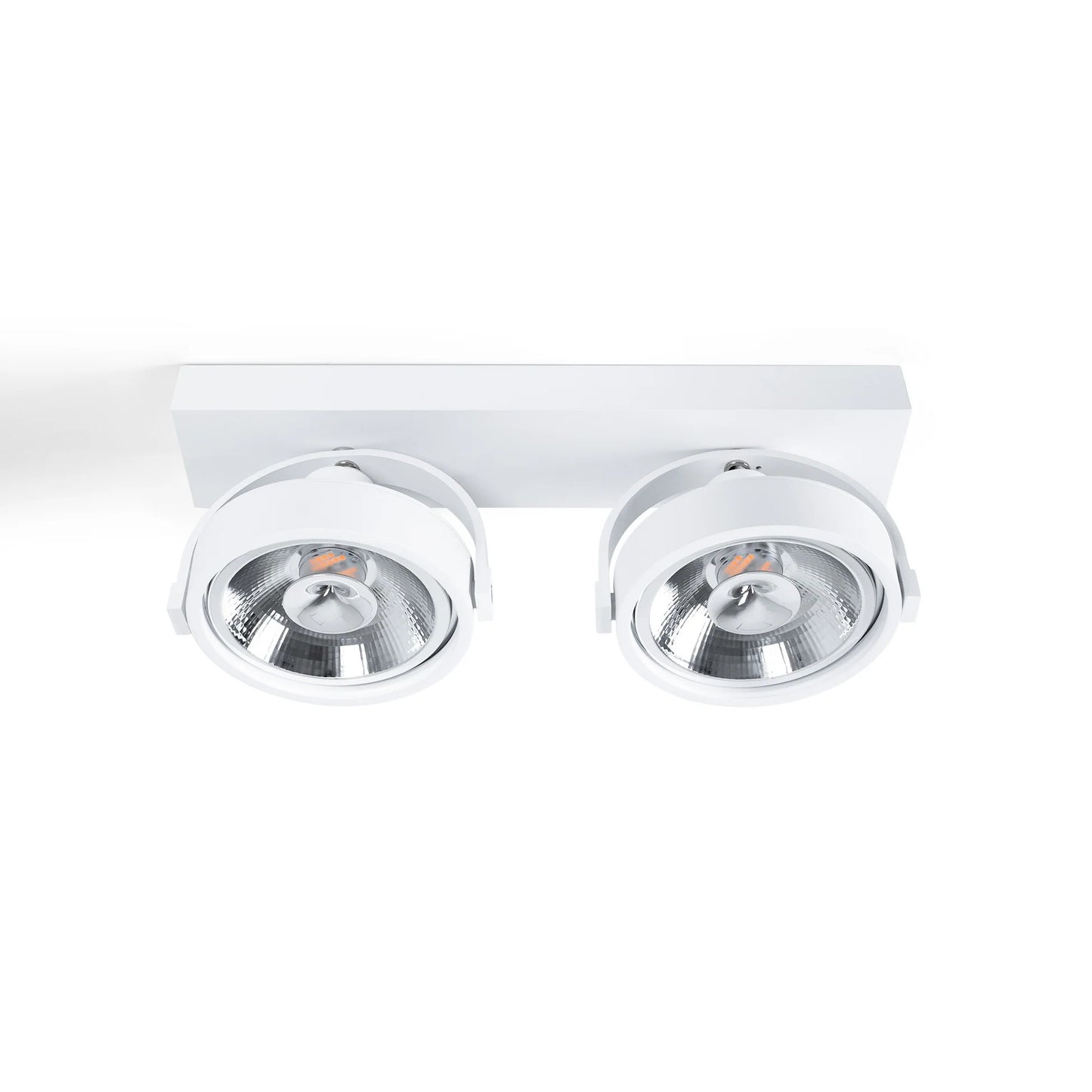 Foco LED Doble AR111 de Superficie Orientable 30W CREE COB | 2x800lm Ángulo 24º | Blanco o Negro