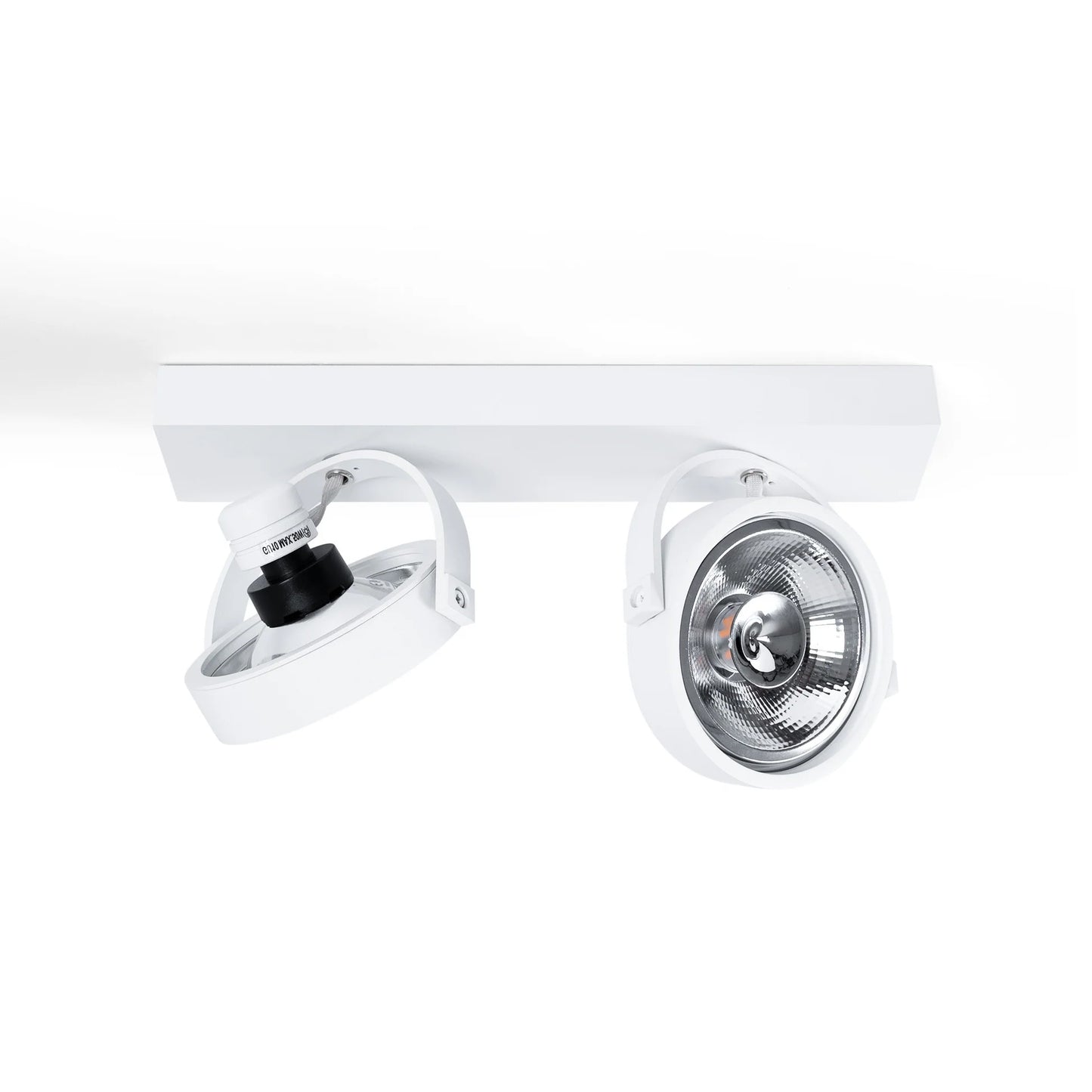 Foco LED Doble AR111 de Superficie Orientable 30W CREE COB | 2x800lm Ángulo 24º | Blanco o Negro