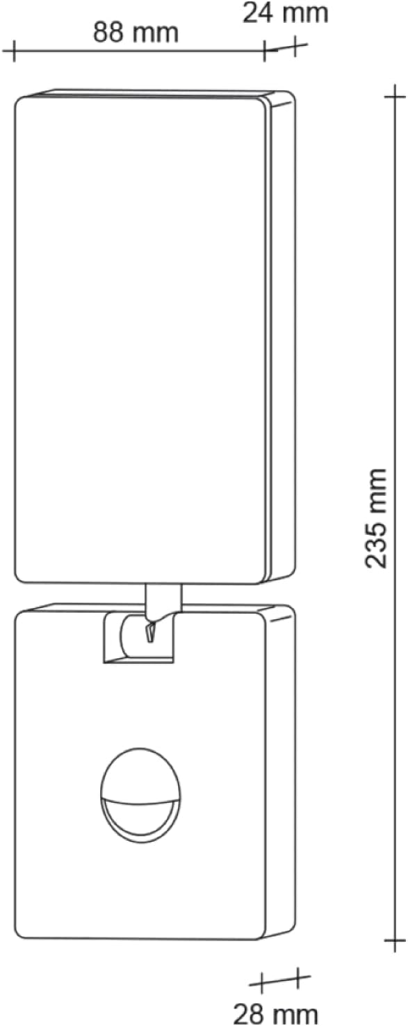 Aplic LED Exterior Orientable amb Detector de Moviment 15W IP65