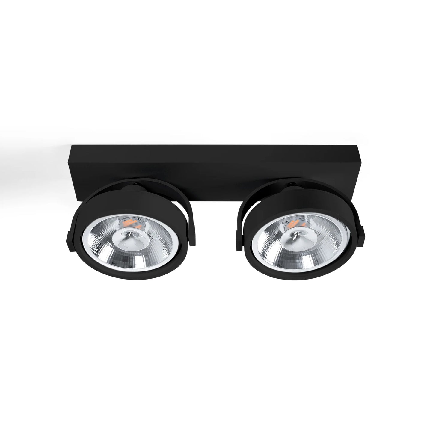 Foco LED Doble AR111 de Superficie Orientable 30W CREE COB | 2x800lm Ángulo 24º | Blanco o Negro