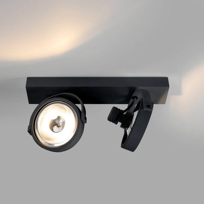Foco LED Doble AR111 de Superficie Orientable 30W CREE COB | 2x800lm Ángulo 24º | Blanco o Negro