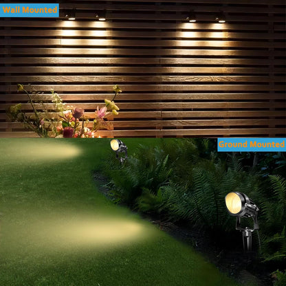 Foco Pincho Jardín LED 6W 12V | Aluminio Negro IP44/65 | 460lm Luz Cálida 3000ºk