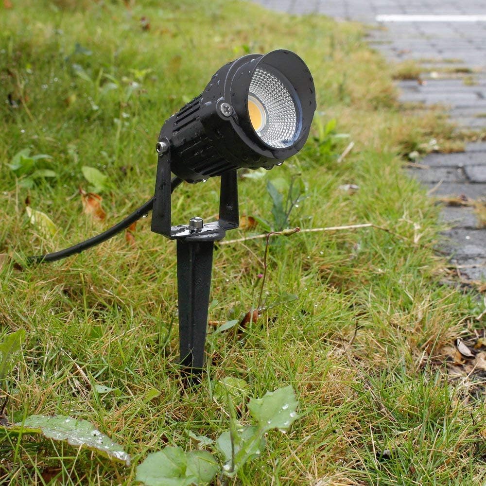 Foco Pincho Jardín LED 6W 12V | Aluminio Negro IP44/65 | 460lm Luz Cálida 3000ºk