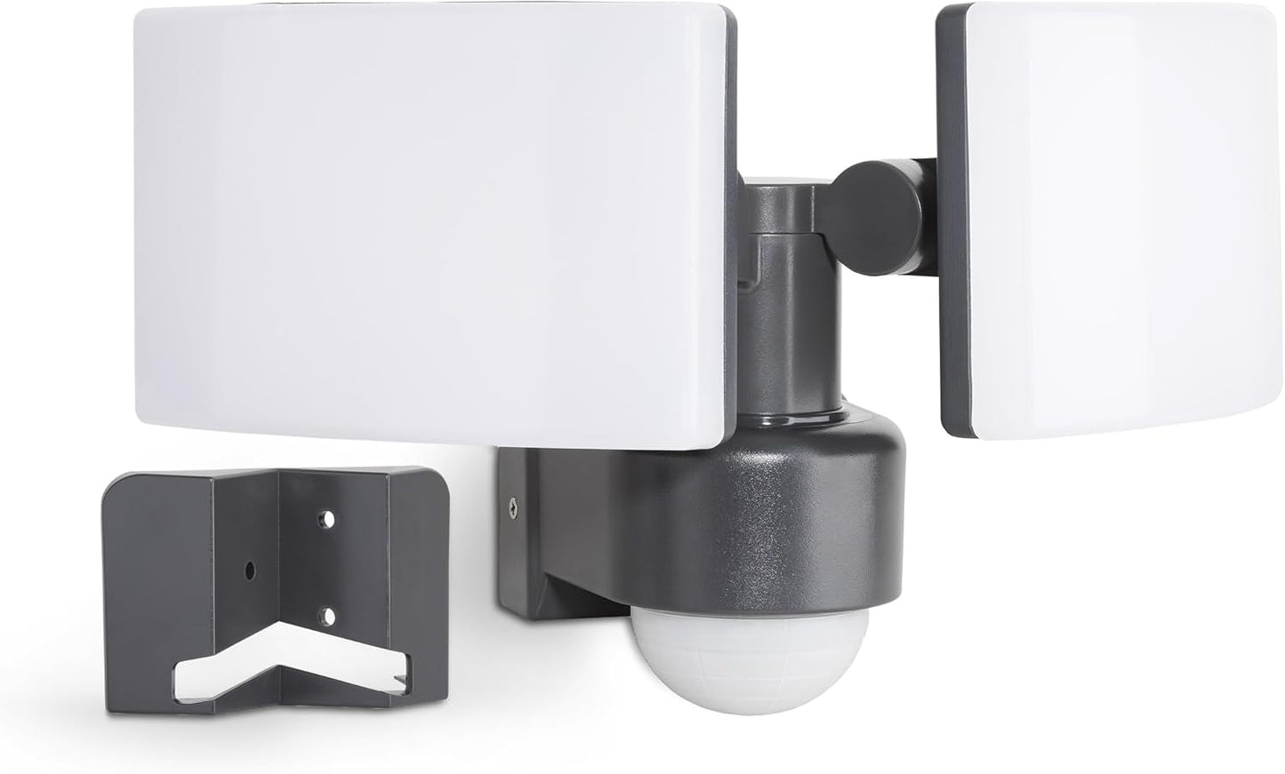 Projector LED Doble Exterior amb Sensor de Moviment 2×20W — Muntatge a Paret o Cantonada