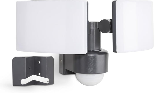 Foco LED Doble Exterior con Sensor de Movimiento 2×20W IP65 — Montaje en Pared o Esquina