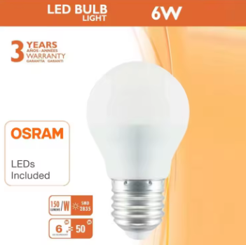 Bombeta esfèrica G45 e27 Osram (pack)