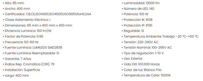 Foco especial gasolineras 120W 150lm/W Driver Philips Xitanium Regulable 1-10V ha sido específicamente diseñado para su uso en cubiertas de estaciones de servicio. Fabricada en aluminio inyectado con recubrimiento especial resistente a vapores de gasolina y que no sufre degradación ni riesgo de fisuración por contacto con gases de hidrocarburos. El driver PHILIPS Xitanium integrado, regula con precisión mediante interfaz 1-10V, lo que permite conectarse a sistemas de regulación y detección de presencia