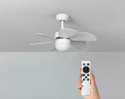 Ventilador sostre petit amb llum blanc