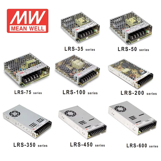 Alimentador LED 24V DC Interior Mean Well IP20 35W-200W para Tiras y Paneles LED