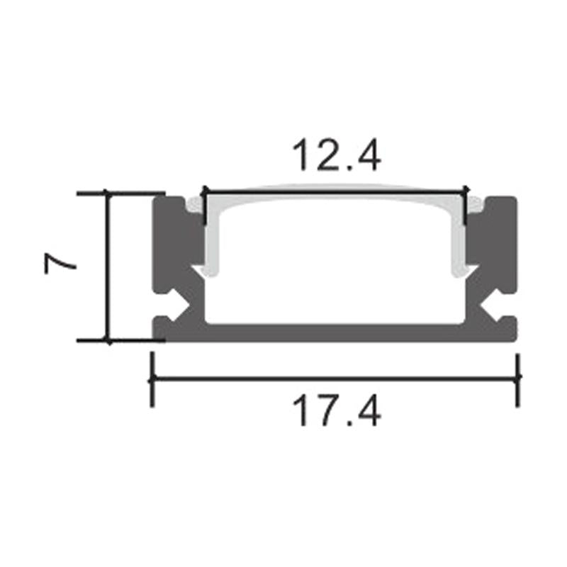 Perfil de aluminio plano de 2mts, con difusor opal, tapas finales y soportes de fijación. Apto para tiras de leds de 12v y 24v.

Precio pack de 5 tiras de 2 mts