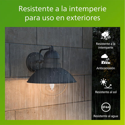 Aplique de Pared Exterior Clásico Philips | Aluminio IP44 | Casquillo E27