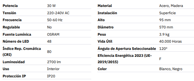 Plafón LED 30w Circular Madera Ø570 mm CCT seleccionable, destaca porque puede cambiar su temperatura de color mediante un selector que está situado en el interior. Materiales muy resistentes como el Metal y Madera. Este tipo de materiales facilitan la disipación del calor que se genera, mejorando el rendimiento de la luminaria.