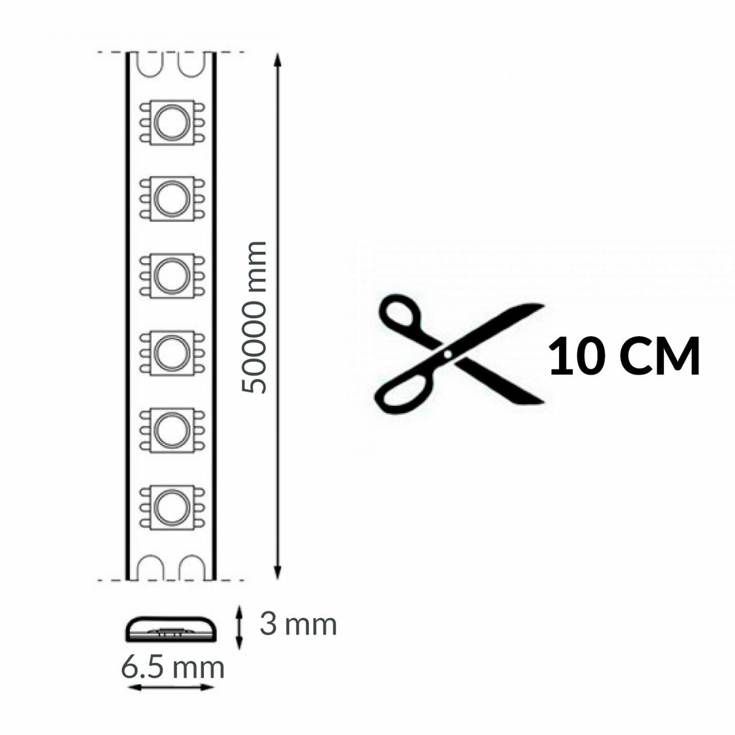 Tira LED 220V Slimline 6,5mm IP65 | Bobina 20m. | Interior i Exterior