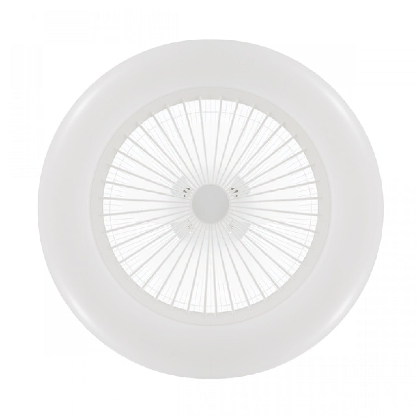 Ventilador Circular Eco Blanco | Doble Instalación Techo o Pared | Bajo Consumo Silencioso