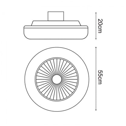 Ventilador Circular Eco Blanco | Doble Instalación Techo o Pared | Bajo Consumo Silencioso