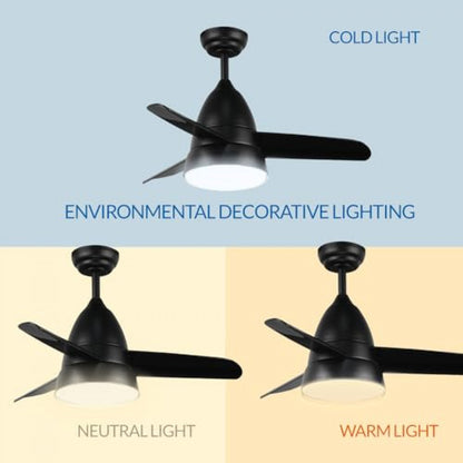 Ventilador de Techo con Luz LED CCT 15W 1500lm - Motor DC 30W Silencioso