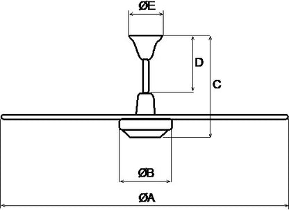 Ventilador de techo Ø 140cm palas metálicas Soler & Palau