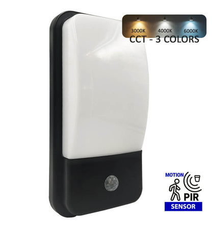 Aplique de pared led 20w con sensor de movimiento PIR . Apto para interior o exterior, con protección IP65. 