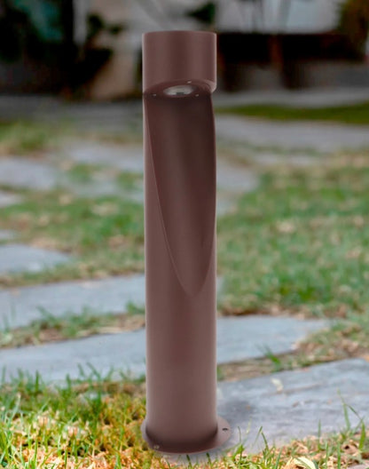 baliza led de poste rústica de diseño color corten