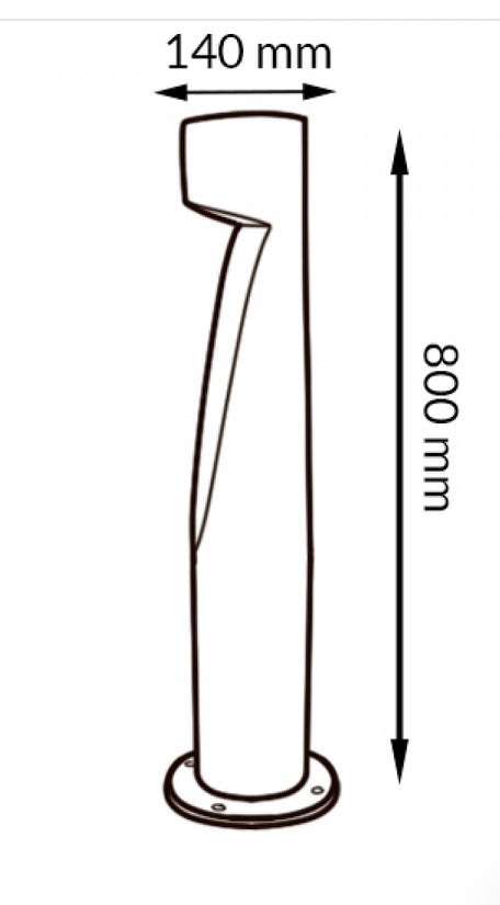 medidas baliza rústica para jardín , senderos o caminos