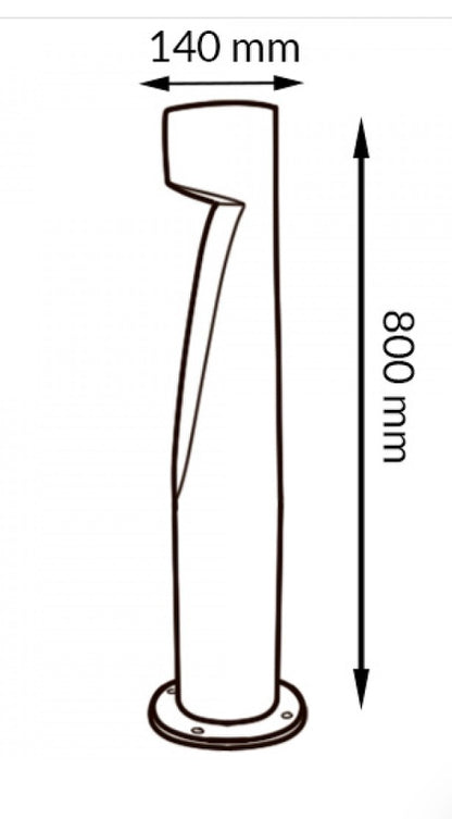 medidas baliza rústica para jardín , senderos o caminos