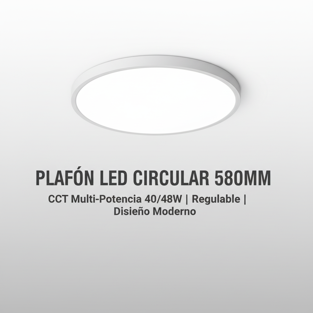 Banner Cuadrado Plafón LED Circular 580mm