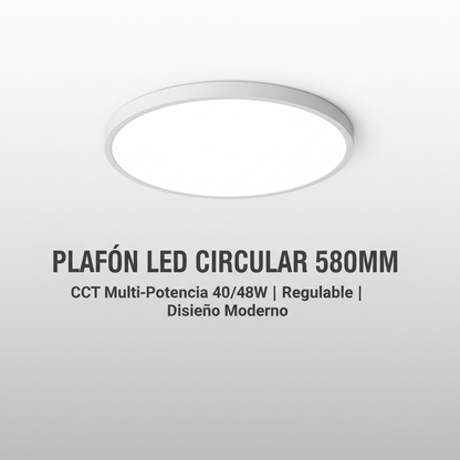 Banner Cuadrado Plafón LED Circular 580mm