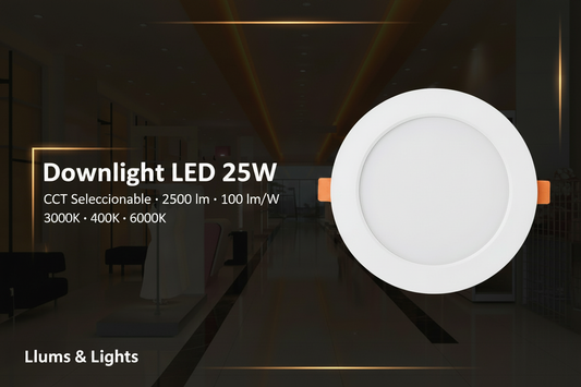 Banner Downlight LED 25W CCT 3000K·4000K·6000K | LLums & Lights