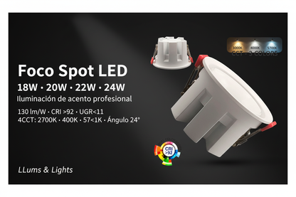 Banner Foco Spot LED 18W-24W