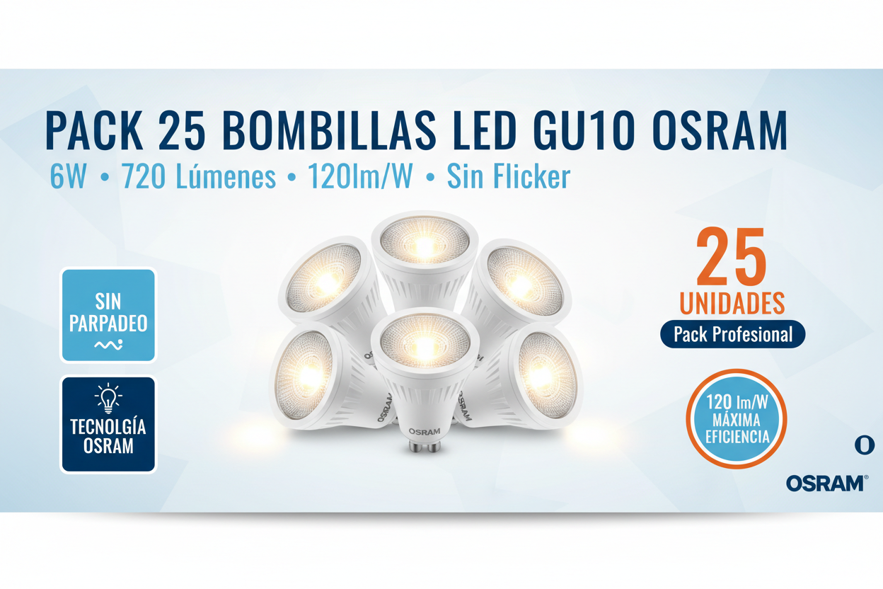 Banner Pack 25 Bombillas LED GU10 Osram