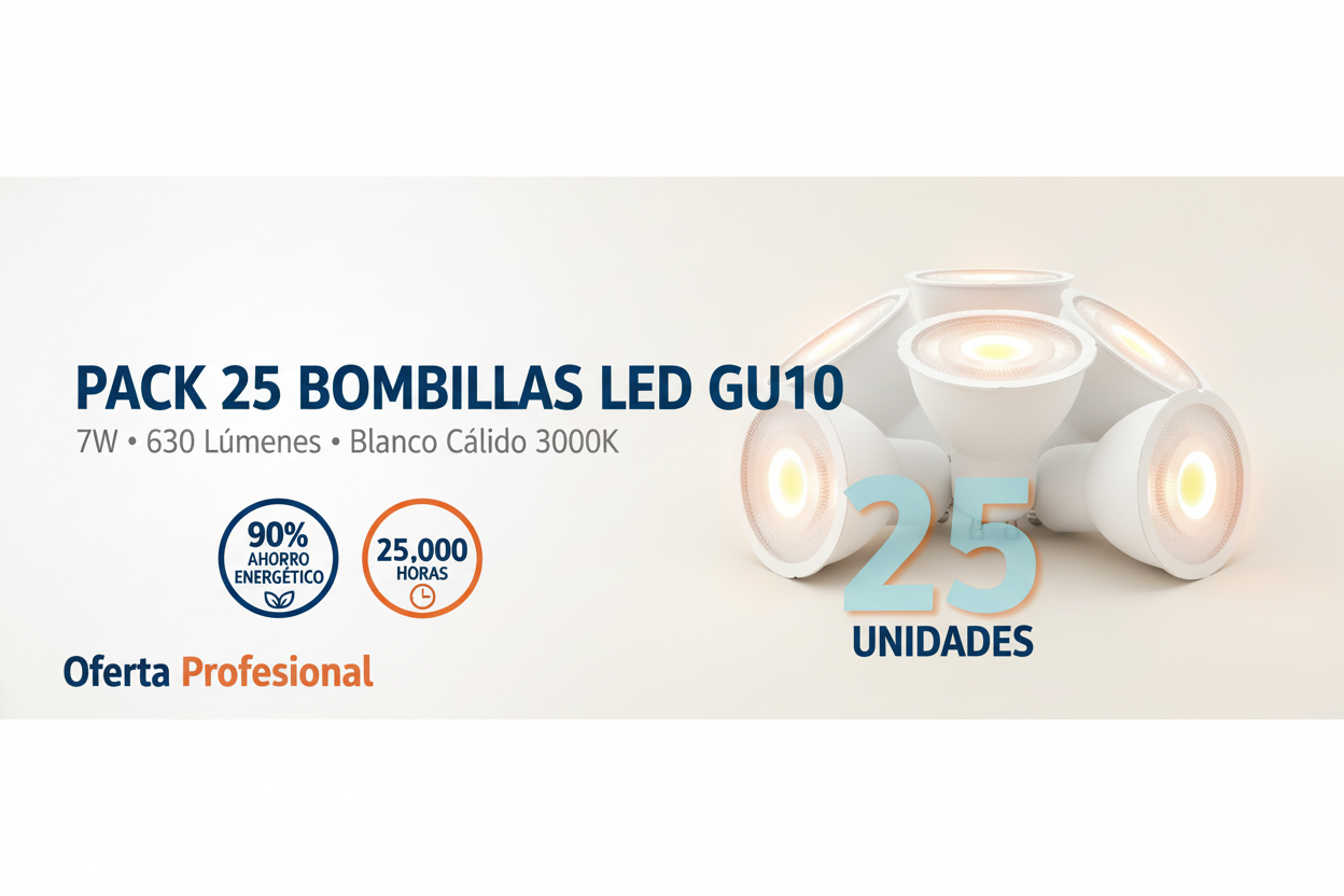 Banner Pack 25 Bombillas LED GU10