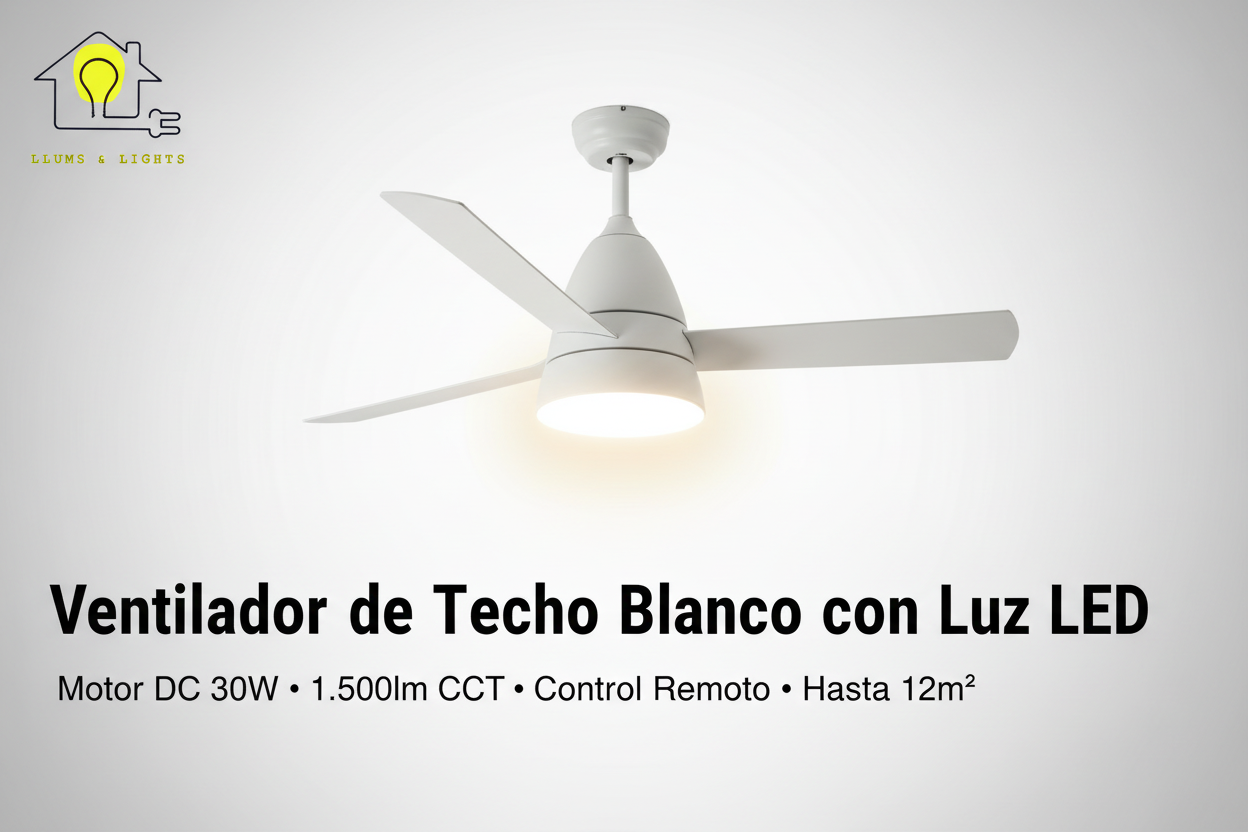 Banner profesional ventilador blanco con logo