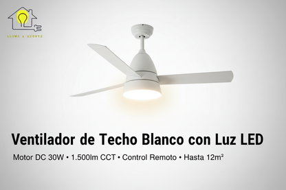 Banner profesional ventilador blanco con logo