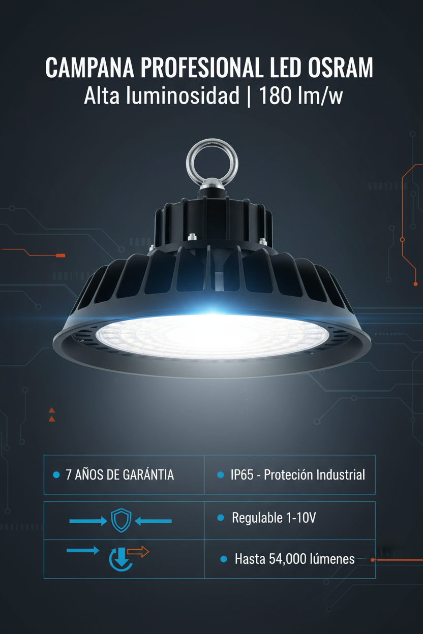 Banner Vertical Campana LED Osram - Alta luminosidad